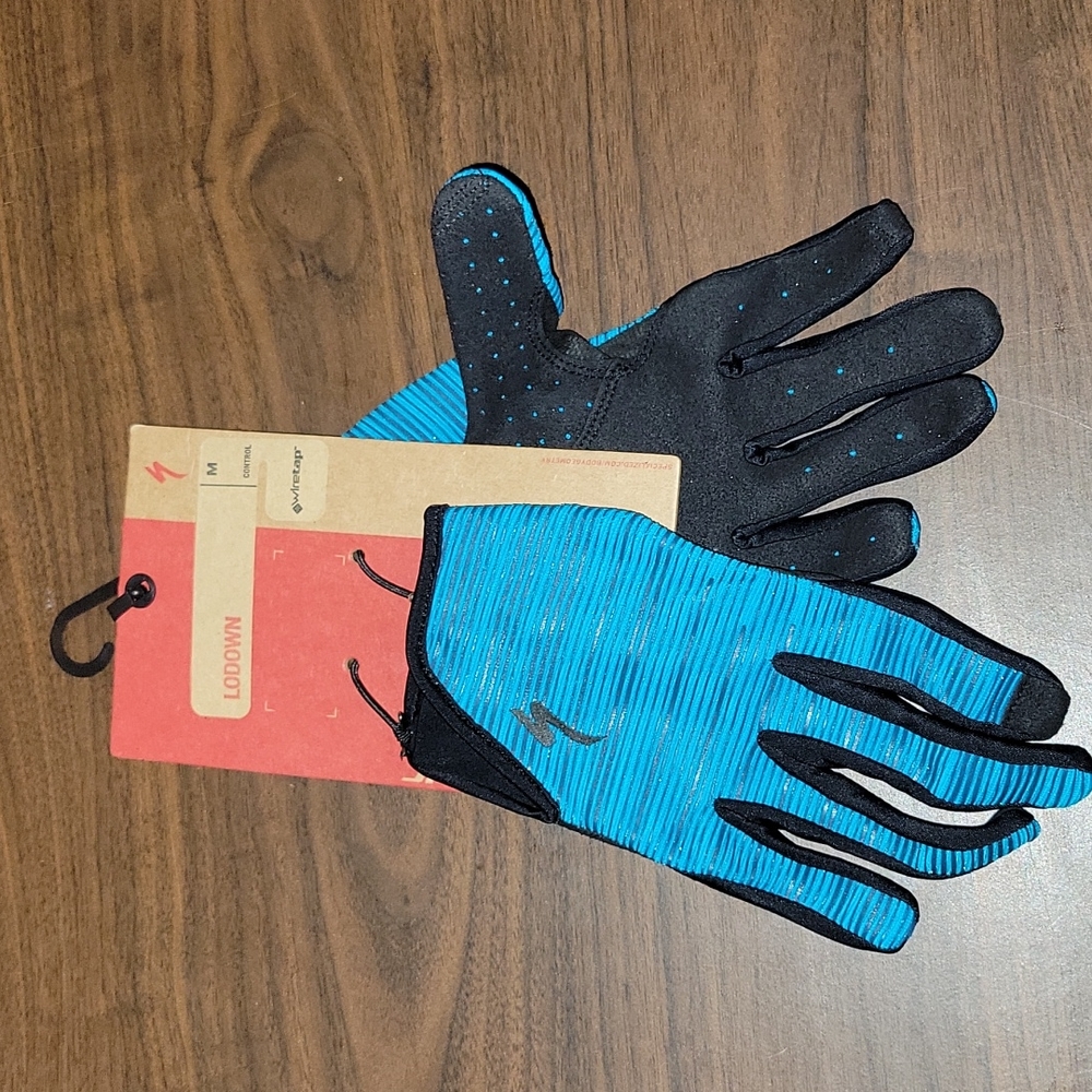 Men's medium long finger cycling, mtn, road, spinning gloves